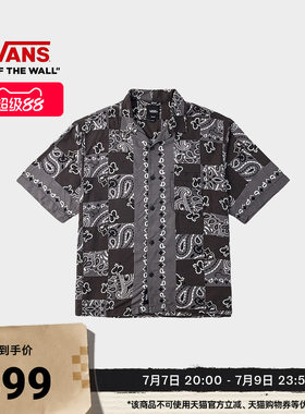 Vans范斯官方男女短袖衬衫黑色