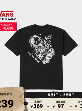 Vans范斯官方 Vans x SPACE MOLLY联名系列男女情侣纯棉短袖T恤