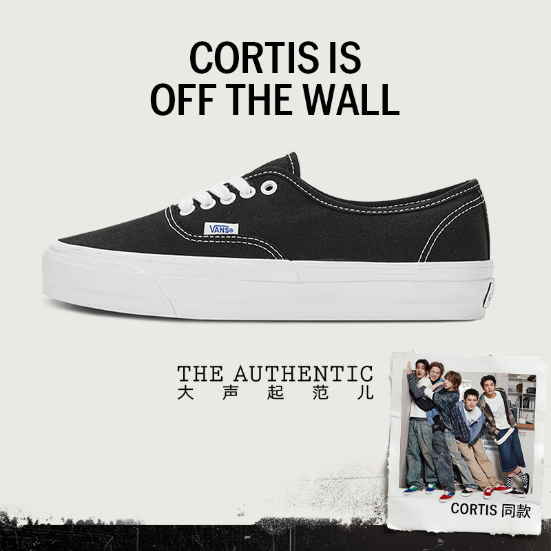 Vans范斯官方 CORTIS同款Authentic黑色六十周年