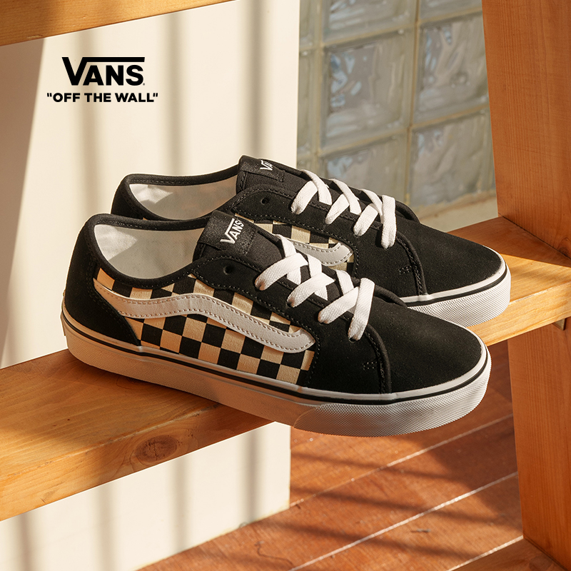 Vans范斯官方黑白棋盘格女鞋