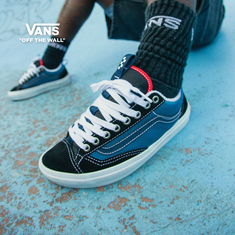 Vans范斯官方 Skate Old Skool 36 +蓝黑拼色男女职业滑板鞋低帮,运动鞋new,板鞋,淘宝优惠券,粉丝福利购,淘宝优惠卷