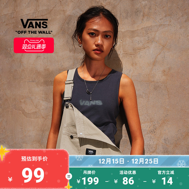 Vans范斯官方 女子背心运动休闲经典LOGO
