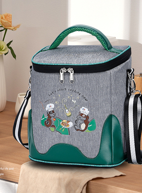 新款便携午餐饭盒保温包户外多功能收纳野餐袋防水防漏冷藏冰包