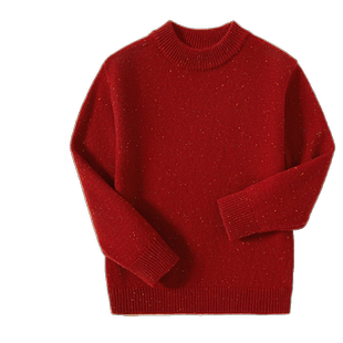 金菊彩点纱装饰中大童秋冬新款半高领长袖保暖打底儿童毛衣羊毛衫