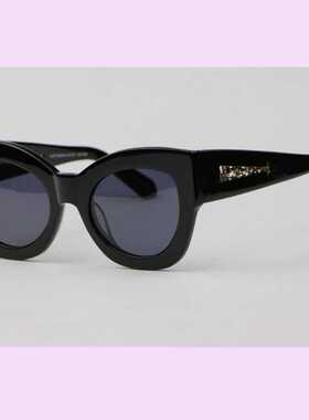 高质量红色金属镂空太阳眼镜个性