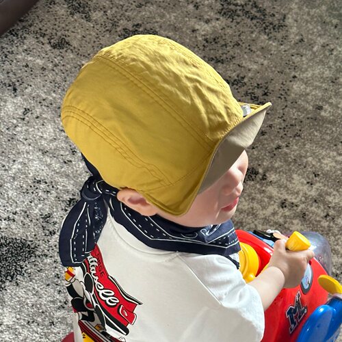 儿童双面帽可折叠户外防晒速干帽