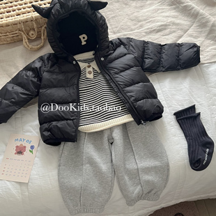 ins韩版婴儿白鸭绒轻薄羽绒服冬季装男女宝宝短款外套保暖外出服