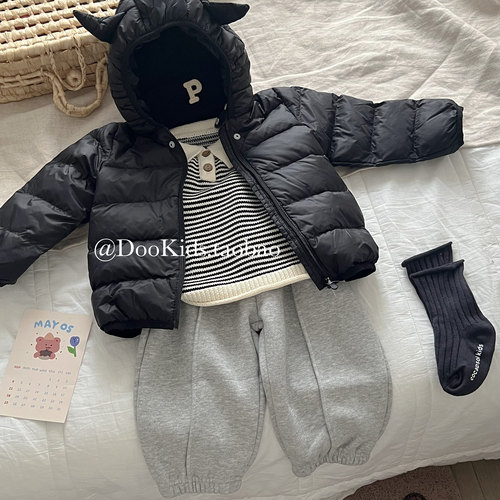 ins韩版婴儿白鸭绒轻薄羽绒服冬季装男女宝宝短款外套保暖外出服