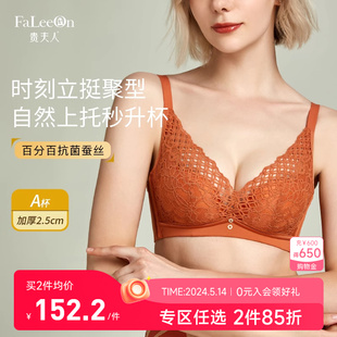 贵夫人桑蚕丝内衣女聚拢收副乳小胸平胸蕾丝文胸1189A杯 商场同款