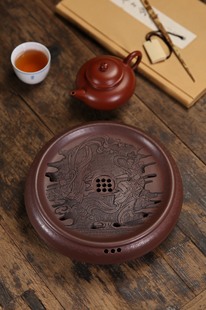 宜兴紫砂茶盘 飞天仙女 精品壶承茶海家用茶具茶台茶托盘储水式