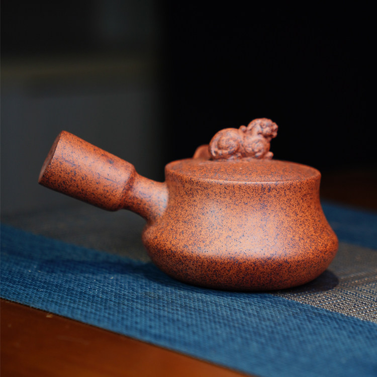 宜兴紫砂壶【貔貅侧把茶壶】精品