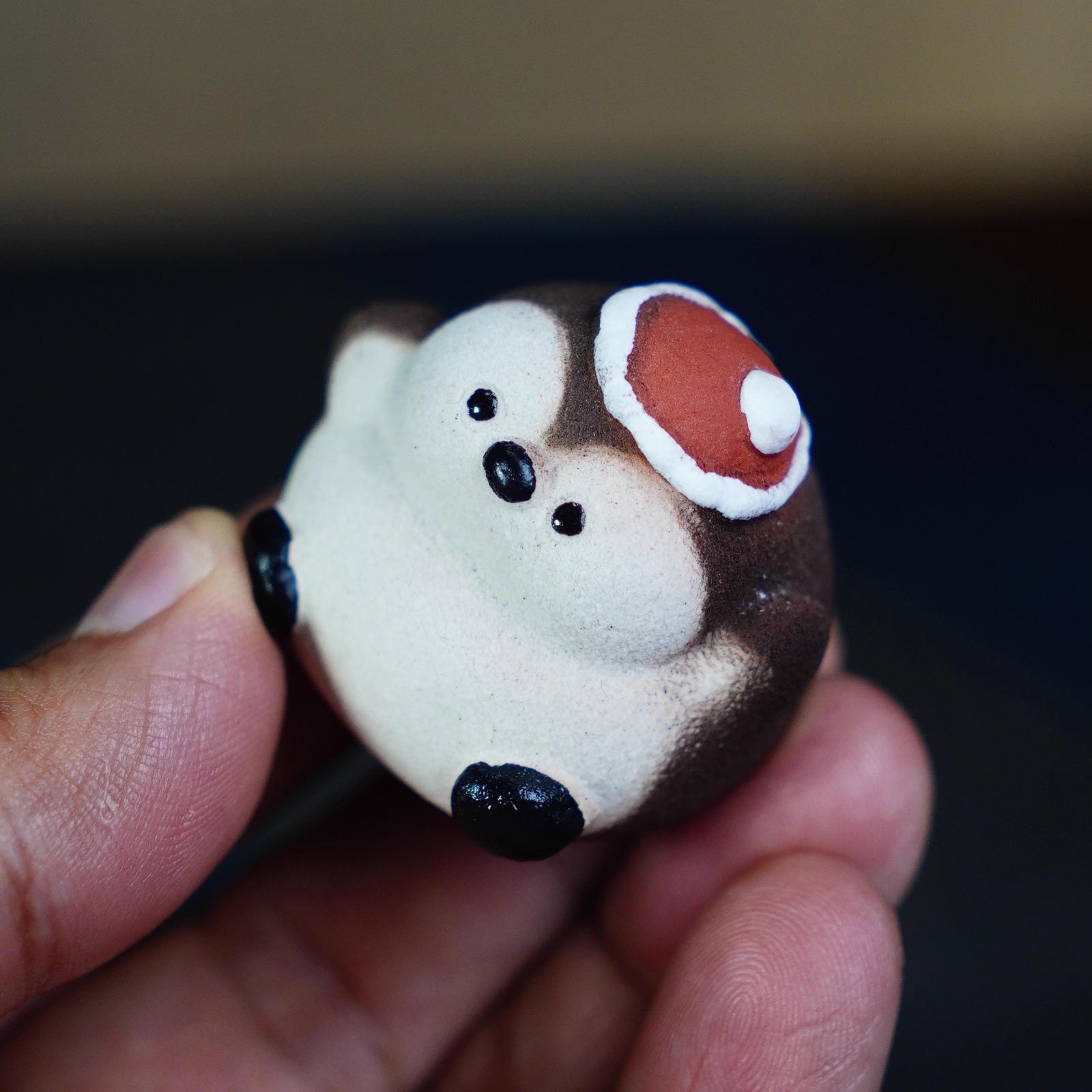 宜兴紫砂茶宠迷你小企鹅精品雕塑