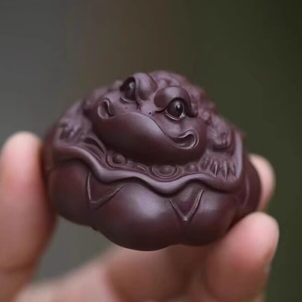 紫砂和气生财宜紫砂茶宠摆件招财