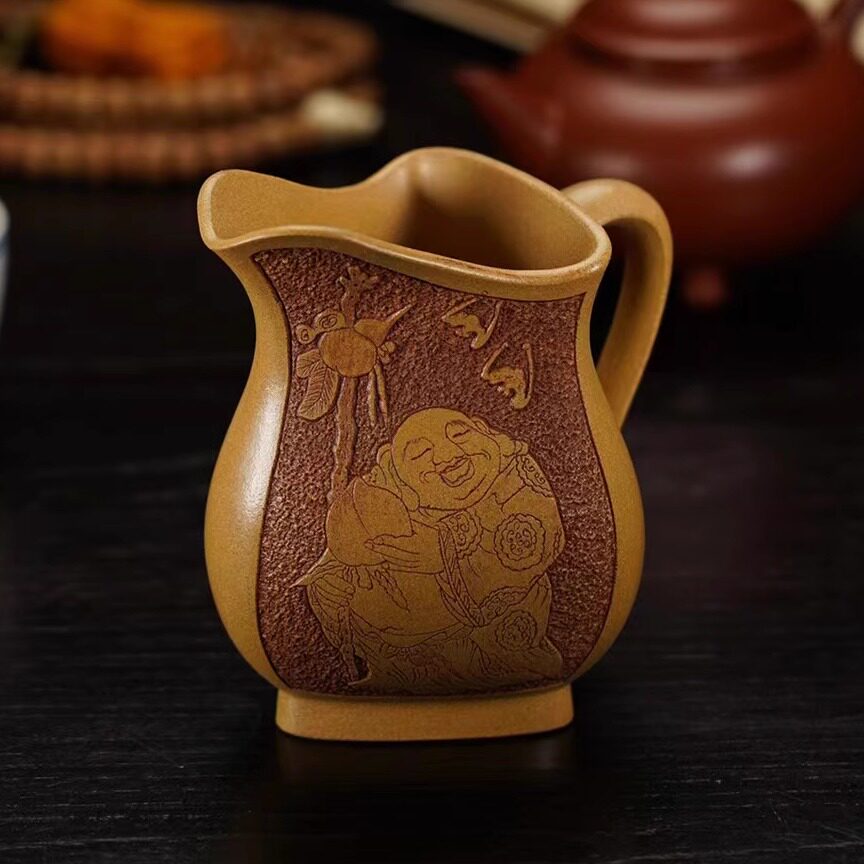 宜兴精品紫砂祥云西至公道杯手工