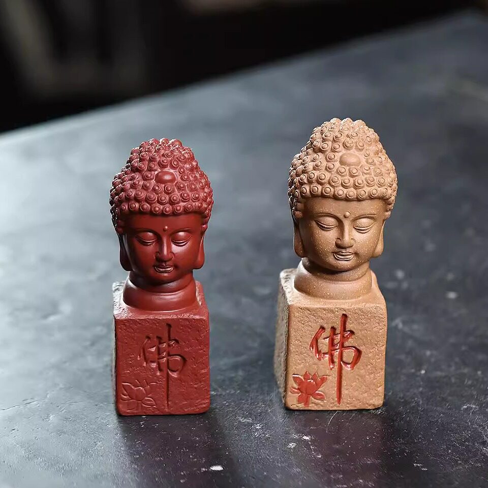 宜兴紫砂茶宠如来佛禅意小摆件