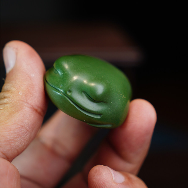 宜兴紫砂茶宠小福蟾招财可养精品