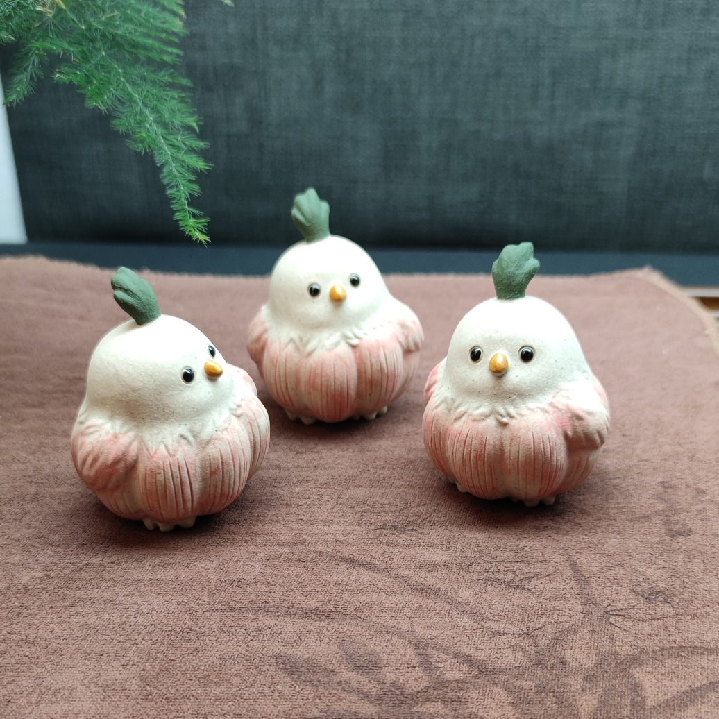 蒜鸟算了紫砂茶宠摆件雕塑手把玩