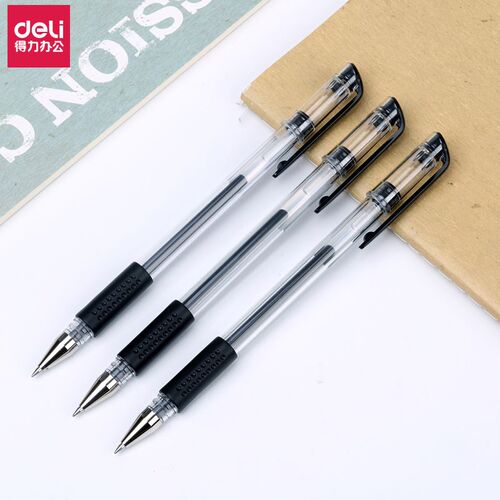 得力6600es学生碳素笔办公用品