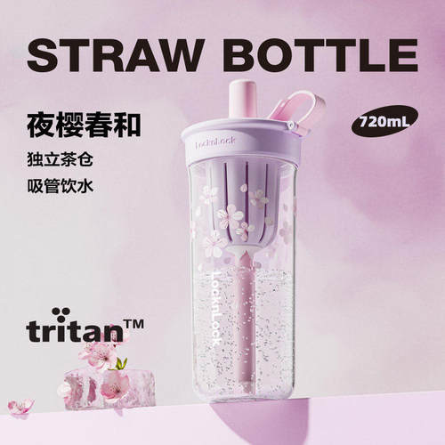 乐扣乐扣Tritan大容量吸管杯