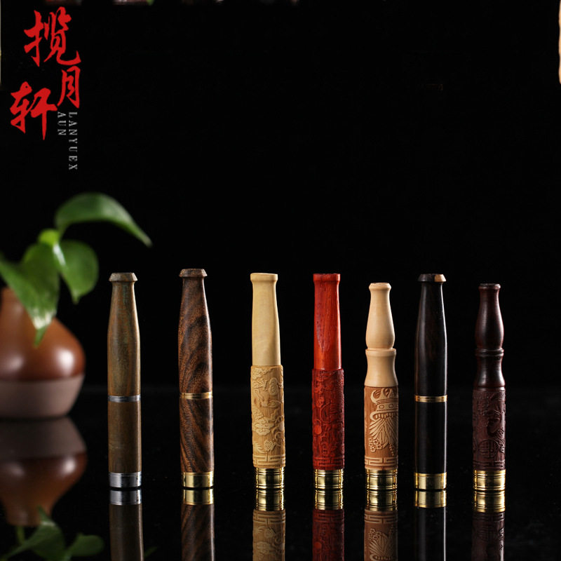 木质烟嘴崖柏阴沉木双重过滤循环