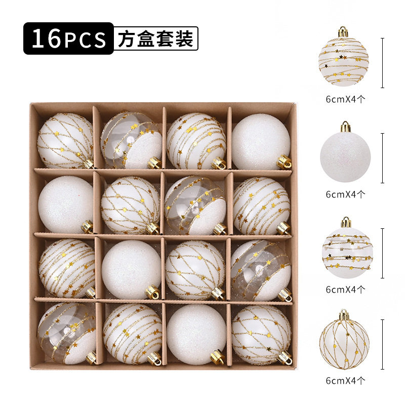 热销6cm/pcs透明PET圣诞球圣诞节