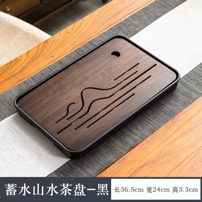 日式密胺小茶台茶盘功夫茶具茶道配件酒店用品托盘家用茶盘