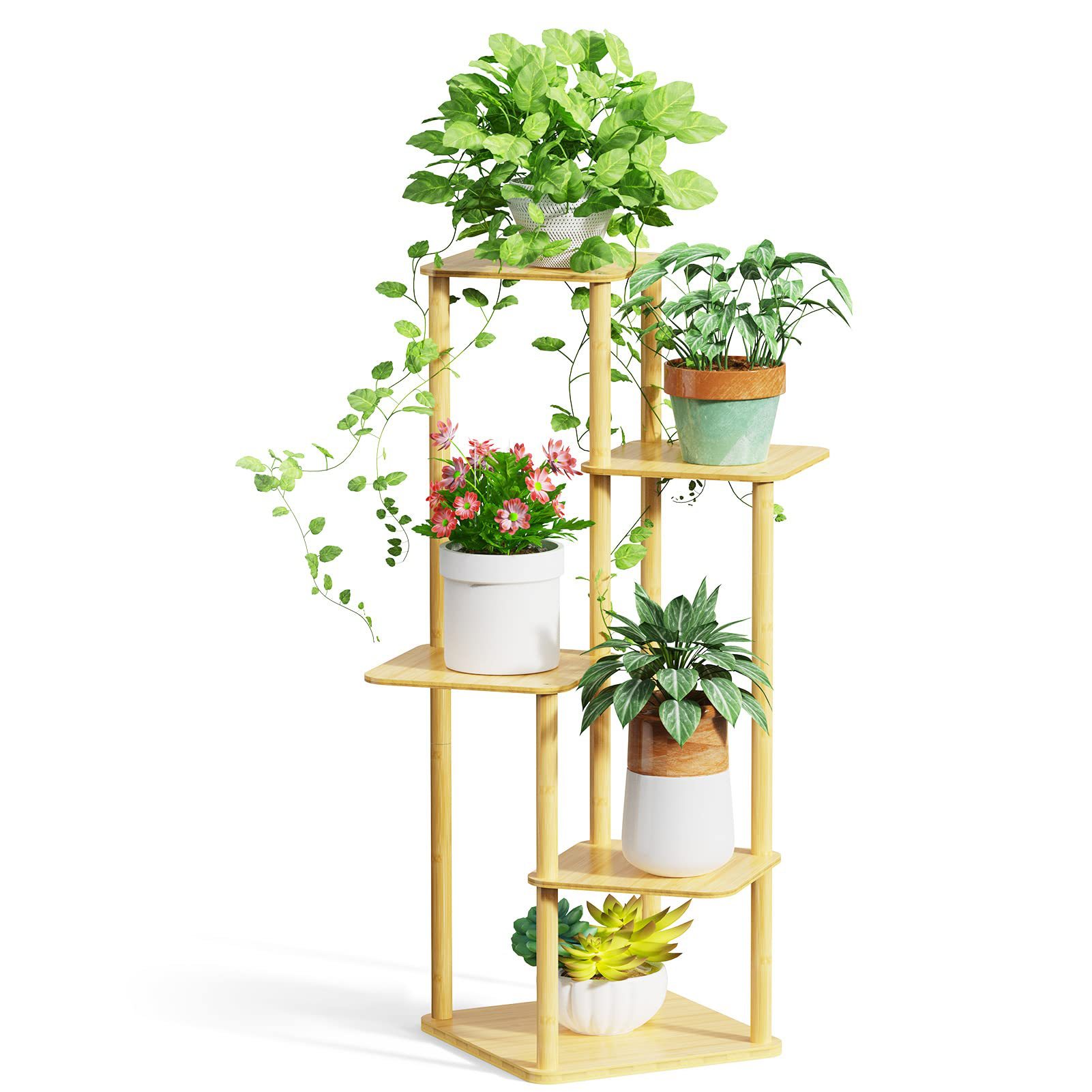 优等品楠竹花架客厅多层置物架落地花盆架多肉家用养花架园艺