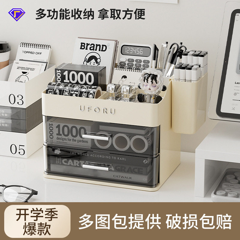 文具收纳盒学生书桌多功能便签
