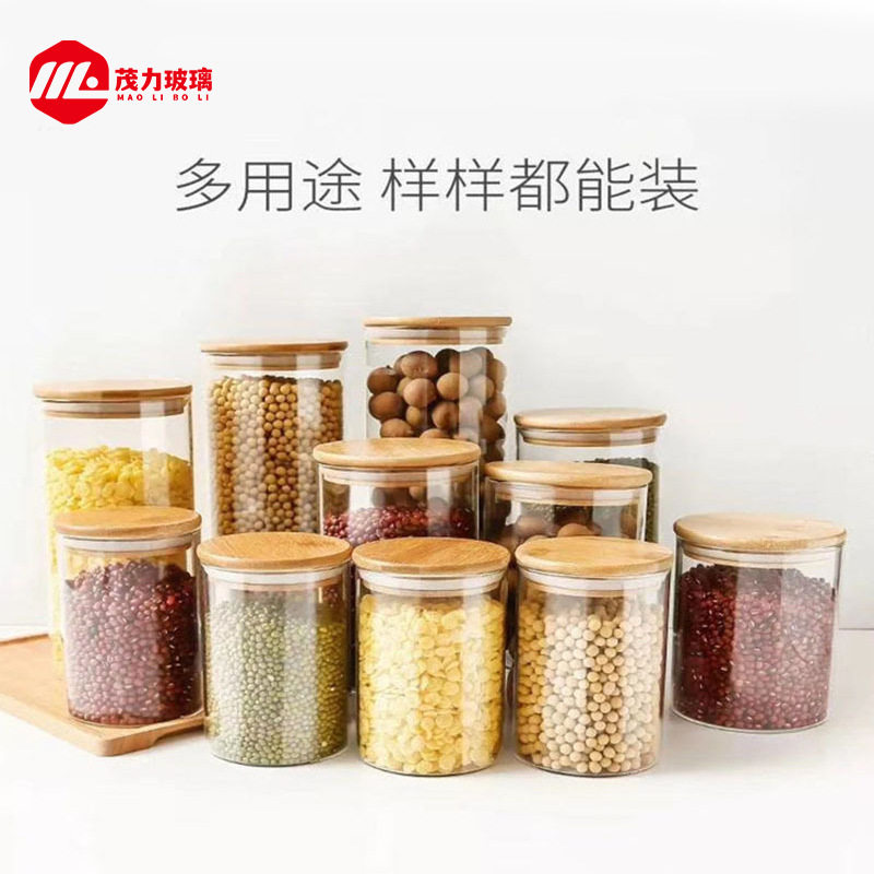 木塞高硼硅透明玻璃瓶密封罐厨房
