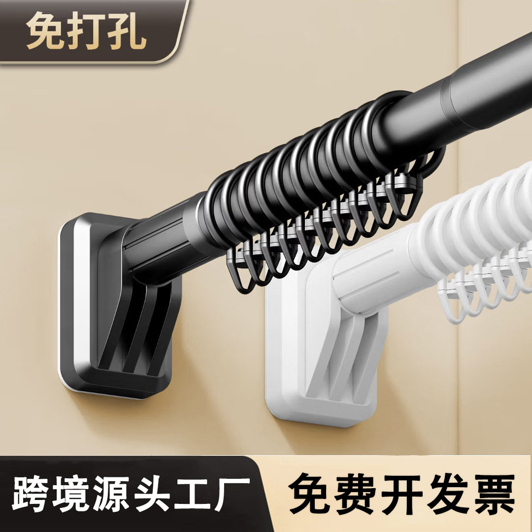 免打孔晾衣杆一根钢管阳台晾衣