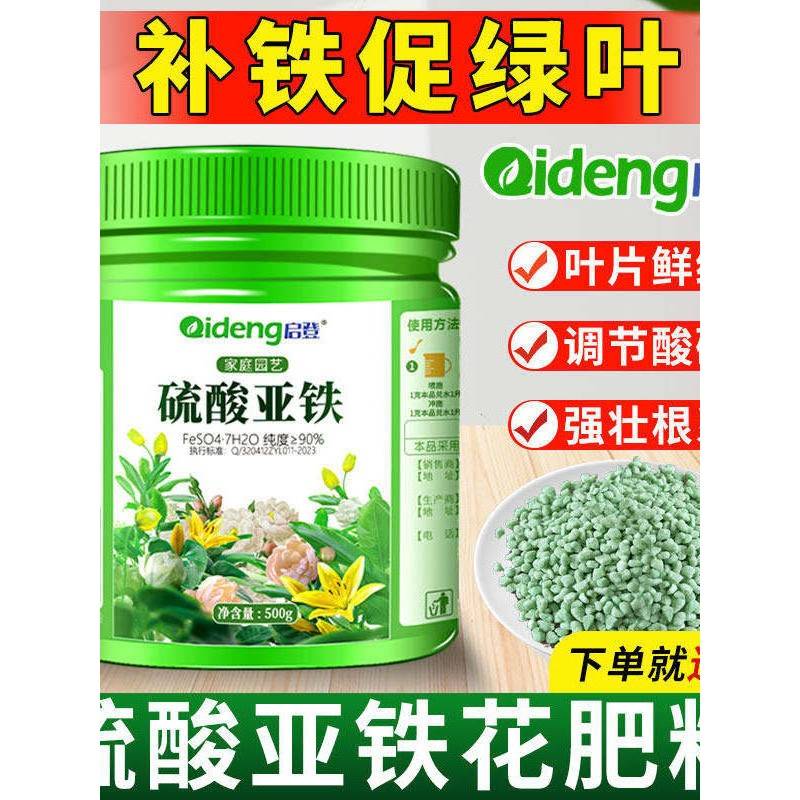 硫酸亚铁花肥料栀子花茶花杜鹃桂花防黄叶盆栽营养土壤调酸水溶肥
