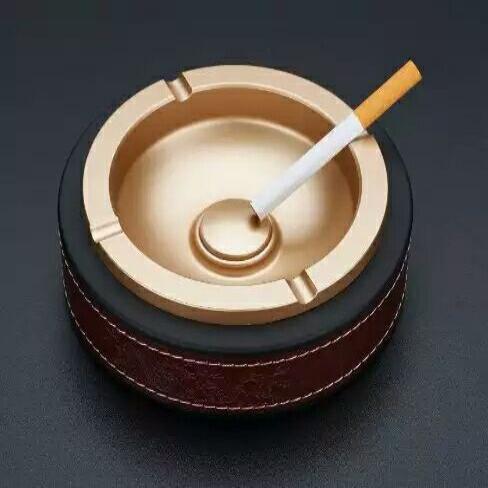 直销高档实木金属包皮烟灰缸烟具