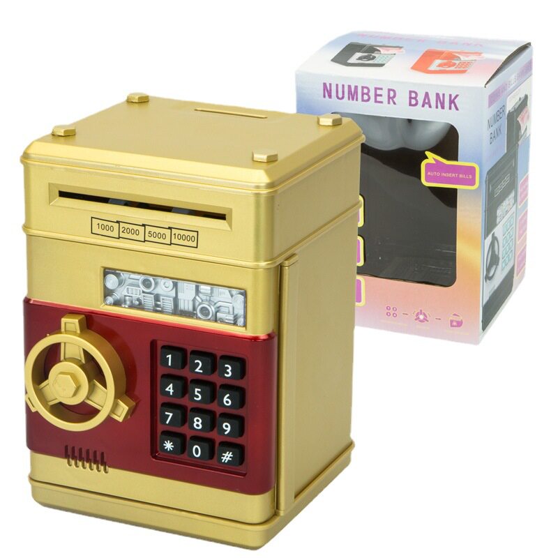 指纹密码存钱罐存钱箱儿童atm