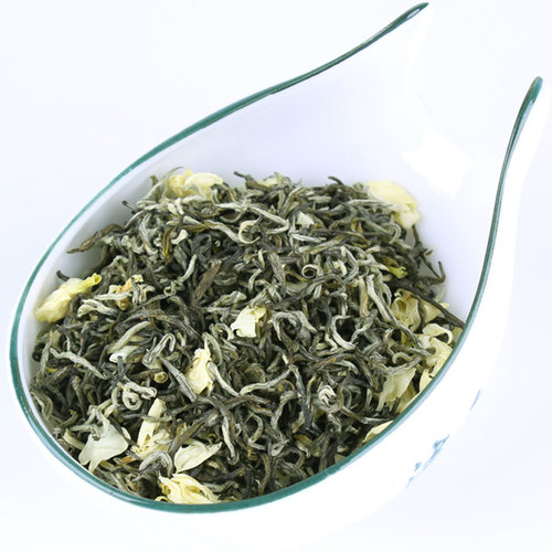 新茶茉莉花茶浓香碧潭香茗飘白雪