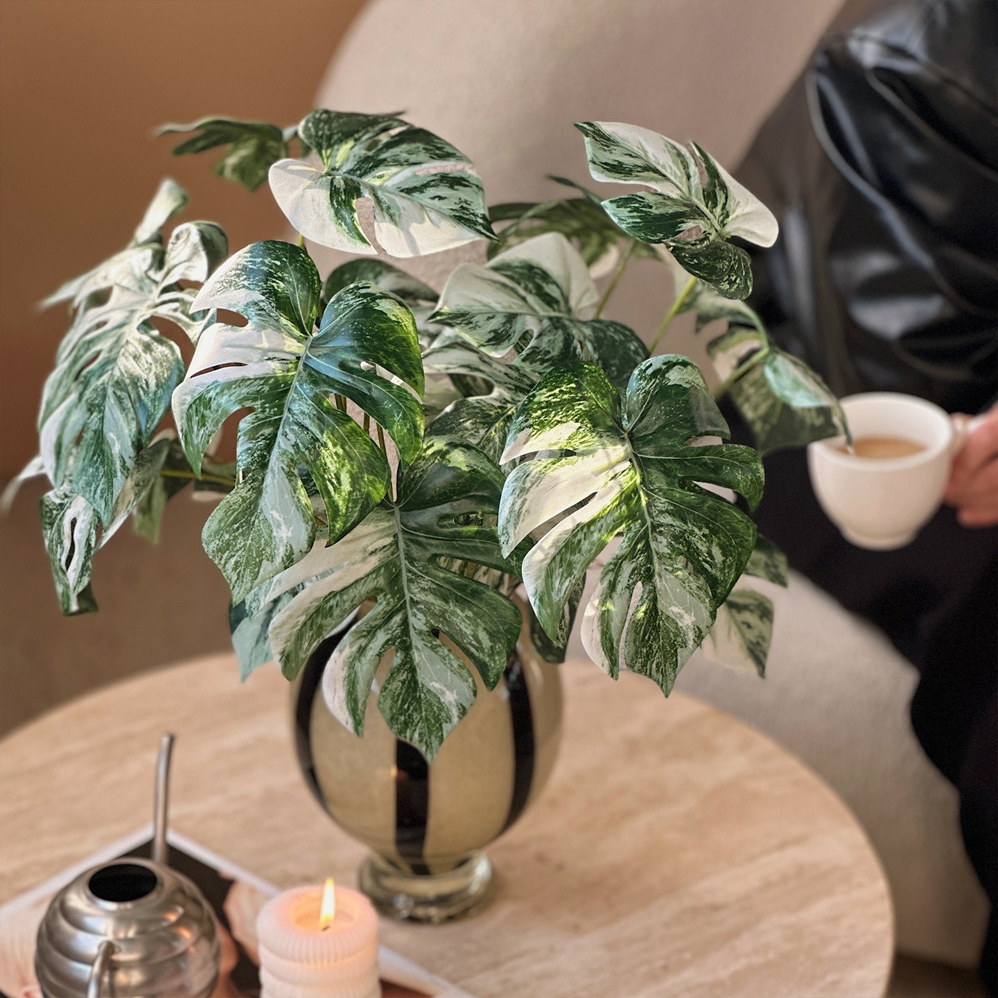 ins风绿植装饰仿真植物龟背竹商场氛围布置造景造景摆件盆景道具,家居饰品,仿真植物盆景,淘宝优惠券,粉丝福利购,淘宝优惠卷