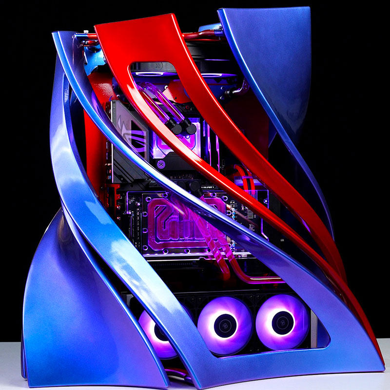 发烧友水冷|3D打印 inwin 迎广定制款开放式机箱EKWB分体水冷散热