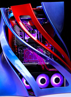 发烧友水冷|3D打印 inwin 迎广定制款开放式机箱EKWB分体水冷散热