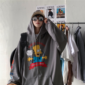 男士青少年卫衣连帽潮ins港风情侣宽松潮牌外套男WY01P45