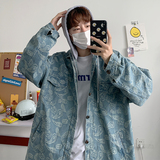 秋装新款连帽可拆卸牛仔夹克青少年港风宽松上衣外套JK08P85，男装夹克，星座410(原411)