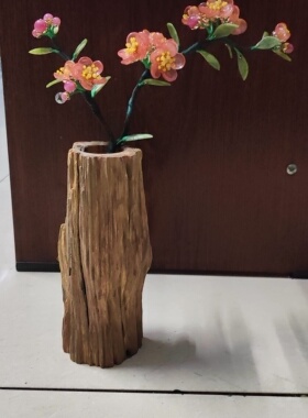 原创设计天然水晶海棠花新中式家居客厅书房卧室办公室艺术摆件