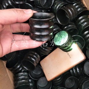 新疆墨玉竹节杯夜光墨玉水杯酒具茶具