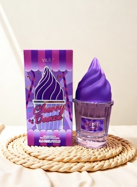 紫色冰淇淋瓶樱桃香氛 100ml 清新淡香 春夏跨境爆款