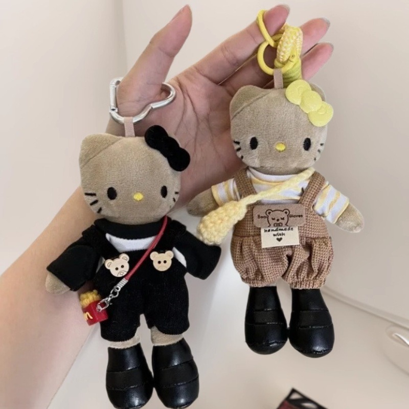 可爱长腿猫咪挂饰公仔玩偶高级感创意包包小挂件毛绒钥匙扣礼物