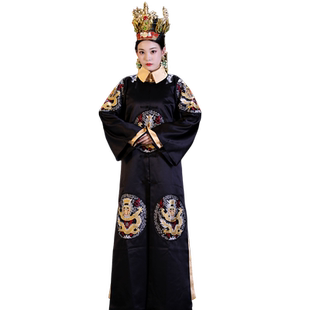 女士清朝服装皇后装太后服妃子贵妃故宫拍摄写真服满族旗服格格装