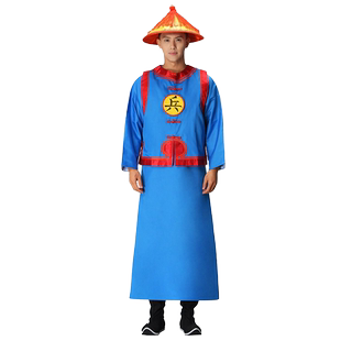 男士清朝古代服装舞台装清代古装侍卫士兵官兵太监演出服影视剧服