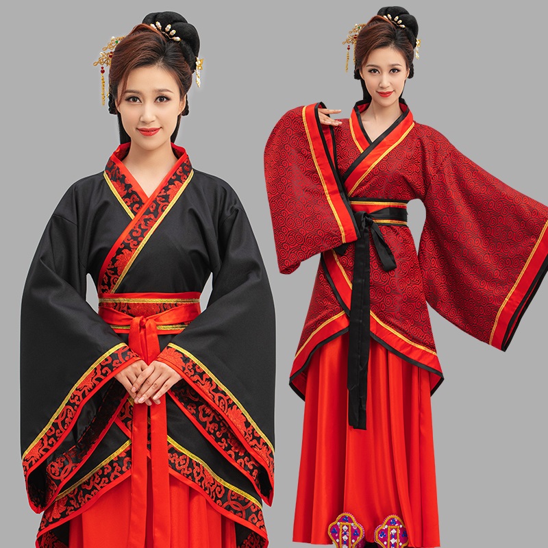 女士古代服装武侠风汉服女汉元素改良古装毕业照班服交领传统套装