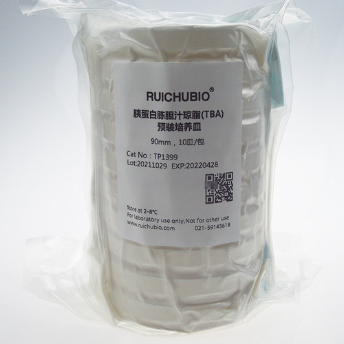 瑞楚生物 胰蛋白胨胆汁琼脂(TBA) 预装培养皿TP1399 90mm 10皿 包