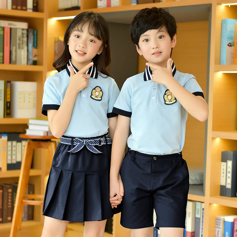 短袖男女英伦中小学生幼儿园园服