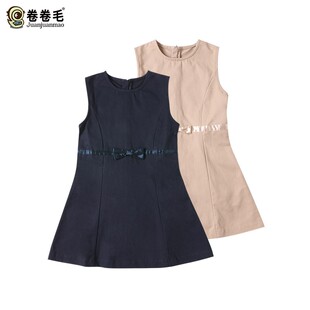 卷卷毛春季春装童装新款女孩背心裙子学院风小学生校服女童连衣裙