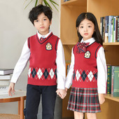 幼儿园园服春秋英伦学院风校服男女童装 小学生班服四件套 毛衣套装